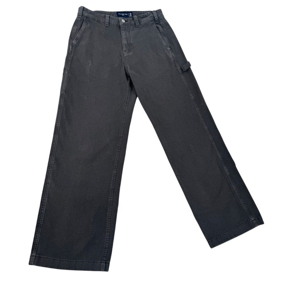 Abercrombie & Fitch Baggy Carpenter Pants Workwear Utility Black Men’s - Picture 6 of 12